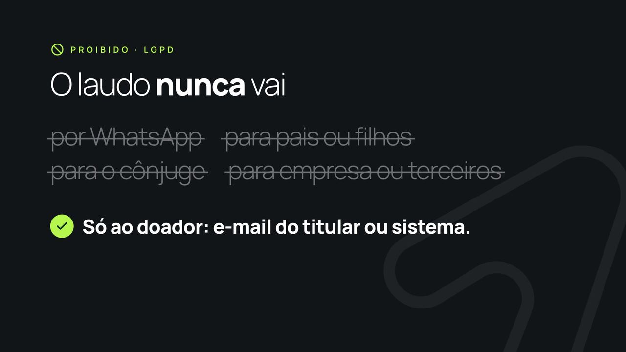 Módulo 14: o laudo só vai para o doador